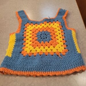 Vintage crochet vest/tank top